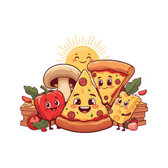 Happy Kawaii Sweet Smile with Cute sweet