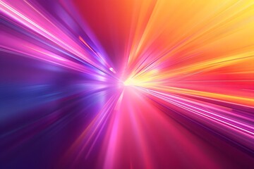Vibrant Speed Lines Converge in a Dynamic Burst of Color, Creating an Abstract Tunnel of Light and Energy, Evoking Feelings of Movement and Excitement.  A Colorful Journey Through Abstract Art.