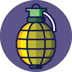 Hand Grenade Icon Military Weapon Graphic