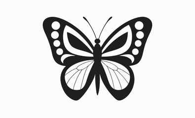 Butterfly silhouette, Butterfly icon, Insect vector
