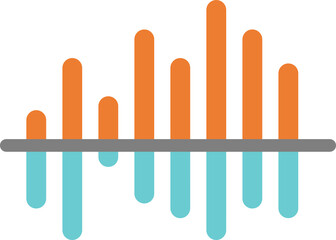 棒グラフのグラフィック素材イラスト