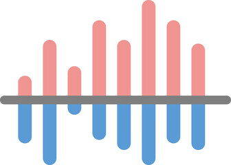 棒グラフのグラフィック素材イラスト