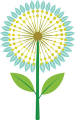 Abstract Dandelion Flower Nature Design
