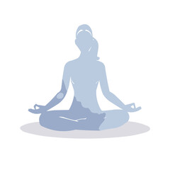 woman meditating in yoga pose