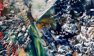 Abstract art background . Hand painting artwork on canvas .