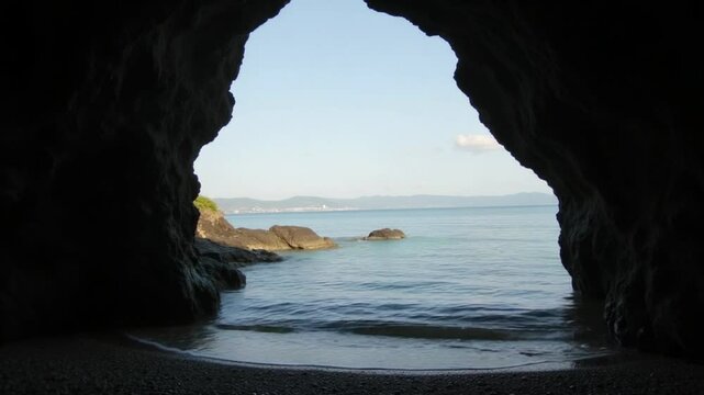 View from cave to the light
