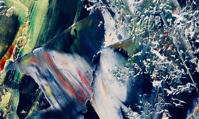 Abstract art background . Hand painting artwork on canvas .