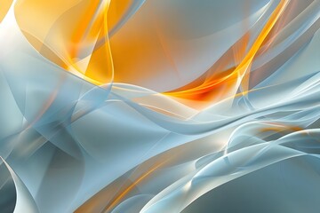 Abstract Orange and Blue Waves Flowing Seamlessly, Creating a Dynamic and Serene Visual Experience.  An Artistic Exploration of Color and Movement, Ideal for Backgrounds or Design Inspiration.