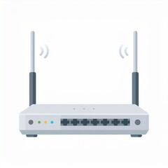Flat Vector of Router - Clean Modern Office Design #9