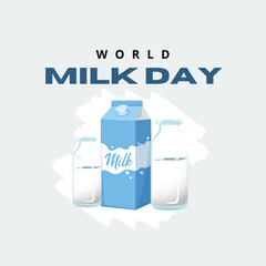 White Blue Minimalist World Milk Day Facebook Post