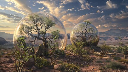 Concept Plants adapted to survive on a Mars colony Bio