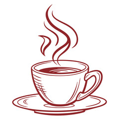 Hot drink icon vector white background. Adobe Illustrator Artwork