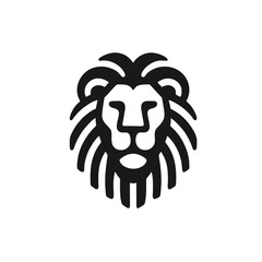 Cool Lion Logo, Minimalist Lion Head Logo, Bold Lines, Modern Vector Style