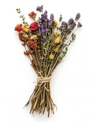Vintage Style Dried Flowers with Aromatic Lavender for Eco-Friendly Home Decor and Country Living