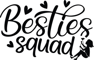 Obraz premium Bestie SUAD Typography tshirt Desdign Print ready cut file Download 