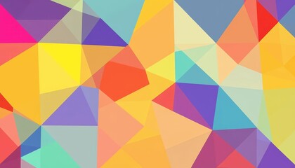 Fototapeta premium Abstract geometric shapes in vibrant colors create a dynamic, colorful pattern ideal for business promotion, vibrant, colorful background