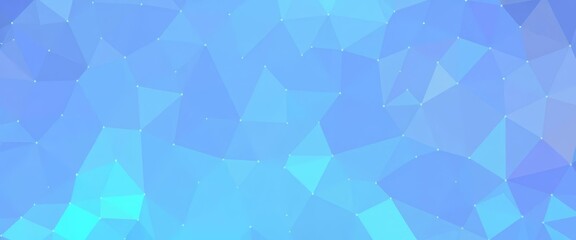 Abstract glowing polygon gradient pattern, vibrant blue backdrop, shiny, graphic