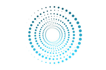 circle dot halftone round dotted frames. Design element for frame, logo, web pages, prints, posters, template .PNG