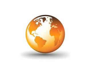 Fototapeta premium Modern Abstract Globe Design: Global Technology and Sustainable Communication Icon for International Travel & Eco-Friendly Exploration
