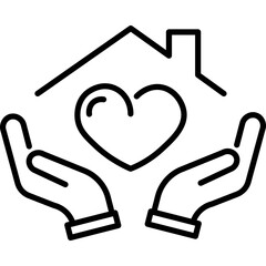 Obraz premium Home Care Icon