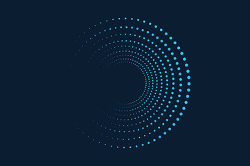 circle dot halftone round dotted frames. Design element for frame, logo, web pages, prints, posters, template.