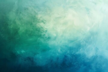 Abstract Teal and Green Gradient:  A Serene Visual Journey through Textured Hues, Evoking Calm and Tranquility with Swirling Brushstrokes, Ideal for Artistic Backgrounds and Design Inspiration.