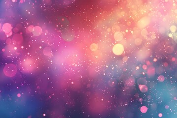 Shimmering Lights Dance Across Colorful Background: A Vibrant, Sparkling Celebration of Abstract Beauty with Glowing Particles and Festive Bokeh Effects, Perfect for Holiday Designs and Dreamy Visuals
