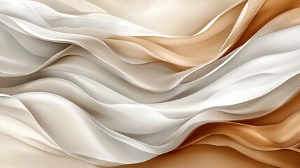 Obraz premium A long, curvy line of white and brown colors