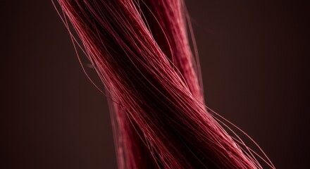 Obraz premium Crimson Threads: A Close-Up Study of Deep Red Strands
