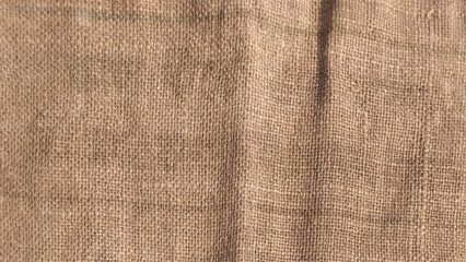 Linen fabric texture. Hessian sackcloth woven fabric texture background in beige cream brown color. Vector art