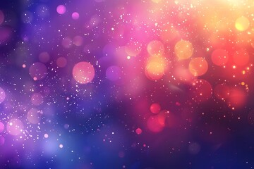 Vibrant Color Bokeh Lights Sparkle and Shimmer Beautifully in a Festive Abstract Background, Perfect for Holiday Celebrations and Designs with a Magical and Dreamy Atmosphere.