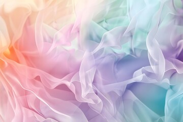 Pastel Fabric Drapes and Swirls in Soft Hues: A Dreamy Textured Background of Gentle Color Variations and Smooth Wave Patterns, Evoking Tranquility and Serenity.