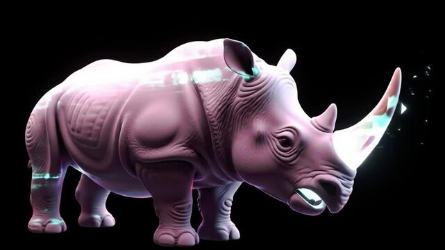 Cyberpunk Rhino: A Digital Masterpiece