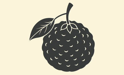 Kaffir lime silhouette, Citrus fruit, Food icon
