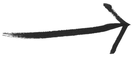 Hand Drawn Arrow Rough Sketch Style Illustration. brash