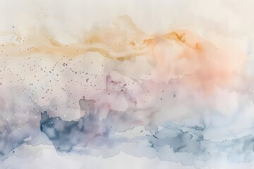 Abstract Art: Serene Hues of Blue, Grey, and Peach in Fluid Acrylic Pouring Technique, Creating a Calming and Dreamlike Landscape, Evoking Tranquility and Inner Peace.