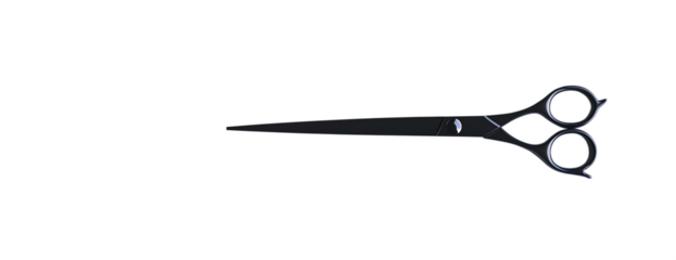 Black hairdressing scissors silhouette design isolated on a white background