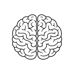 Brain Cartoon Vector Icon Illustration. Education Object Icon Concept Isolated Premium Vector. Flat Cartoon Style illustration vector