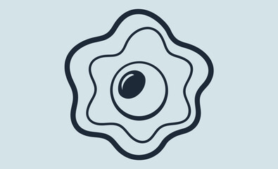 Fried egg silhouette, Breakfast icon, Food silhouette
