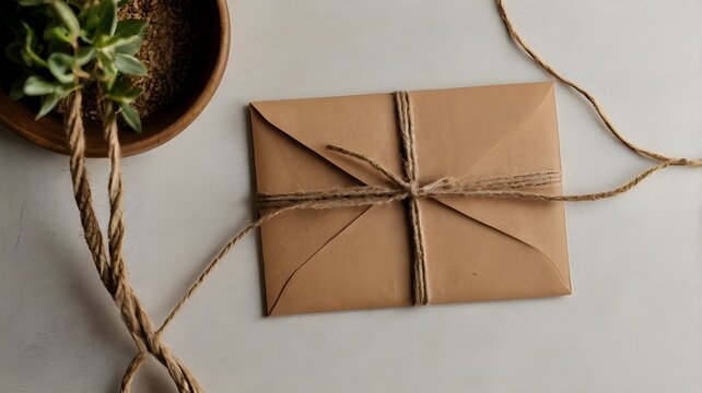 parcel wrapped in brown paper