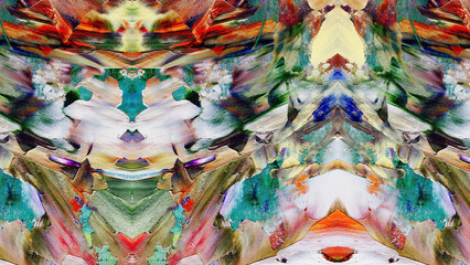 Fototapeta premium Abstract art background . Hand painting artwork on canvas .