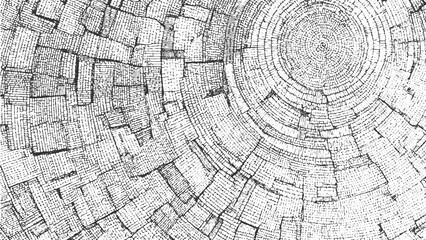 Wood Tree Rings Vector, Tree log, wood growth rings grunge texture vector illustration