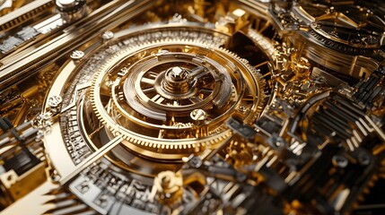 Fototapeta premium Precision Work Encased in Metal and Gold