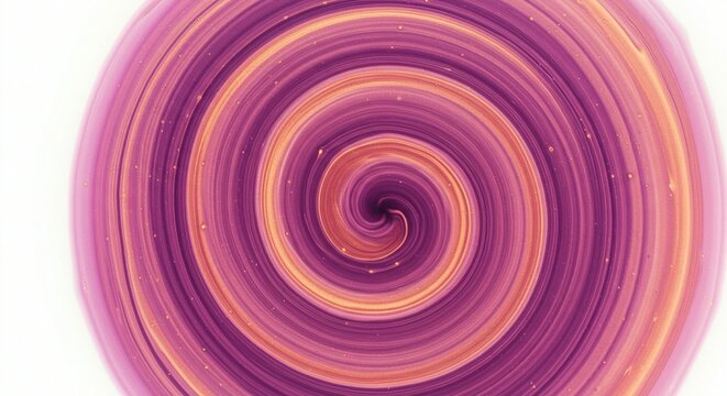 Abstract Pink and Gold Spiral: A Whimsical Swirl of Color