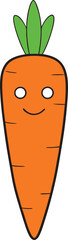 Cartoon Carrot Illustration Cartoon Vector Illustration