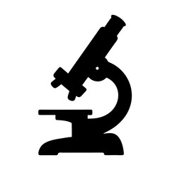 Microscope black silhouette vector illustration