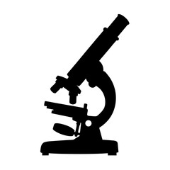 Microscope black silhouette vector illustration