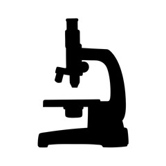 Microscope black silhouette vector illustration