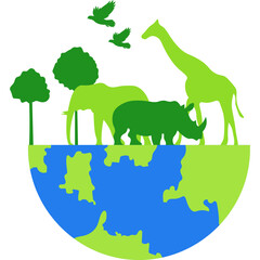 World Wildlife Illustration