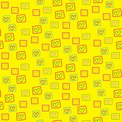 Yellow Background with Abstract Squares Pattern